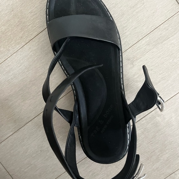 Rag & bone leather black platform sandals (s9) - Picture 6 of 8